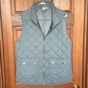 Gold accent grey Vest